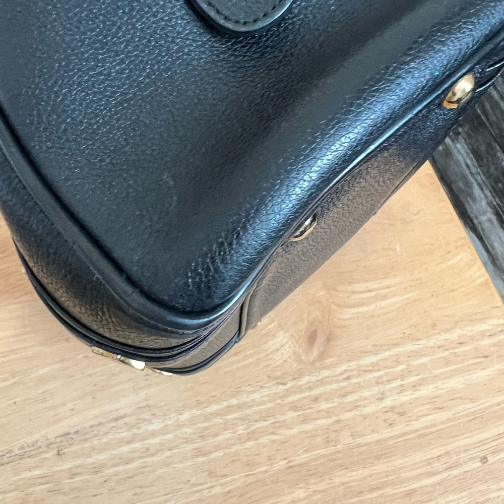 TRADED - MCM Black and Mini Boston Handbag with Structured Design - Picture 7 of 14